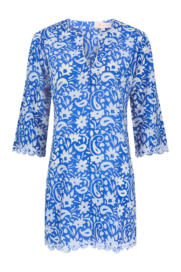Blue cotton kaftan by Kaminee