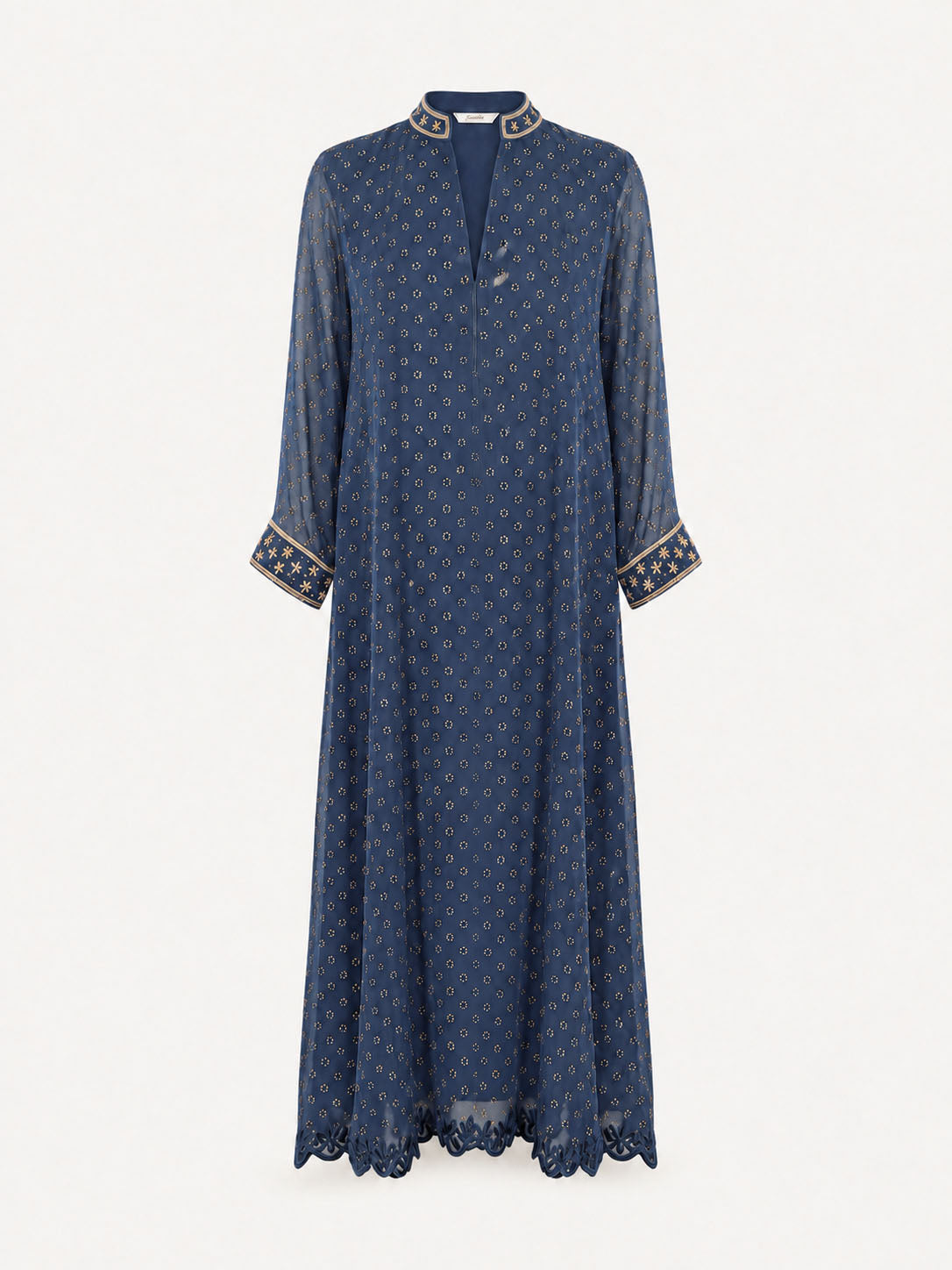 Amara Grey-Blue Georgette Dress