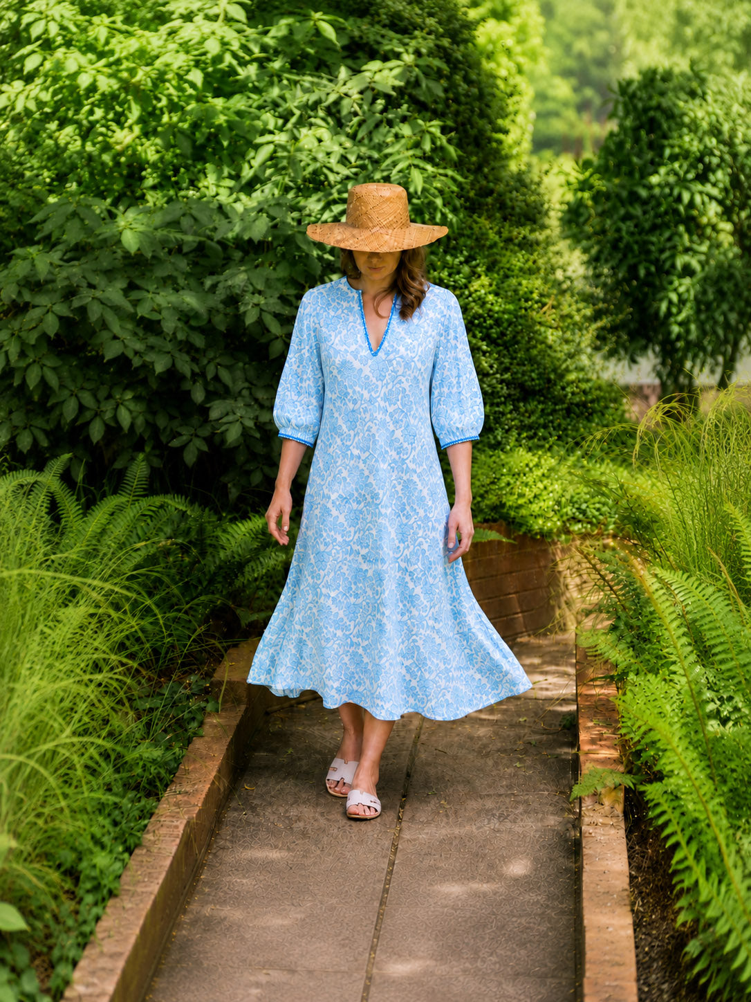 Sorrento Linen Dress - Turq